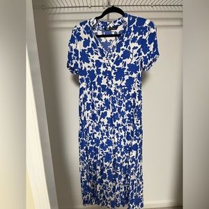 Zara blue floral midi dress